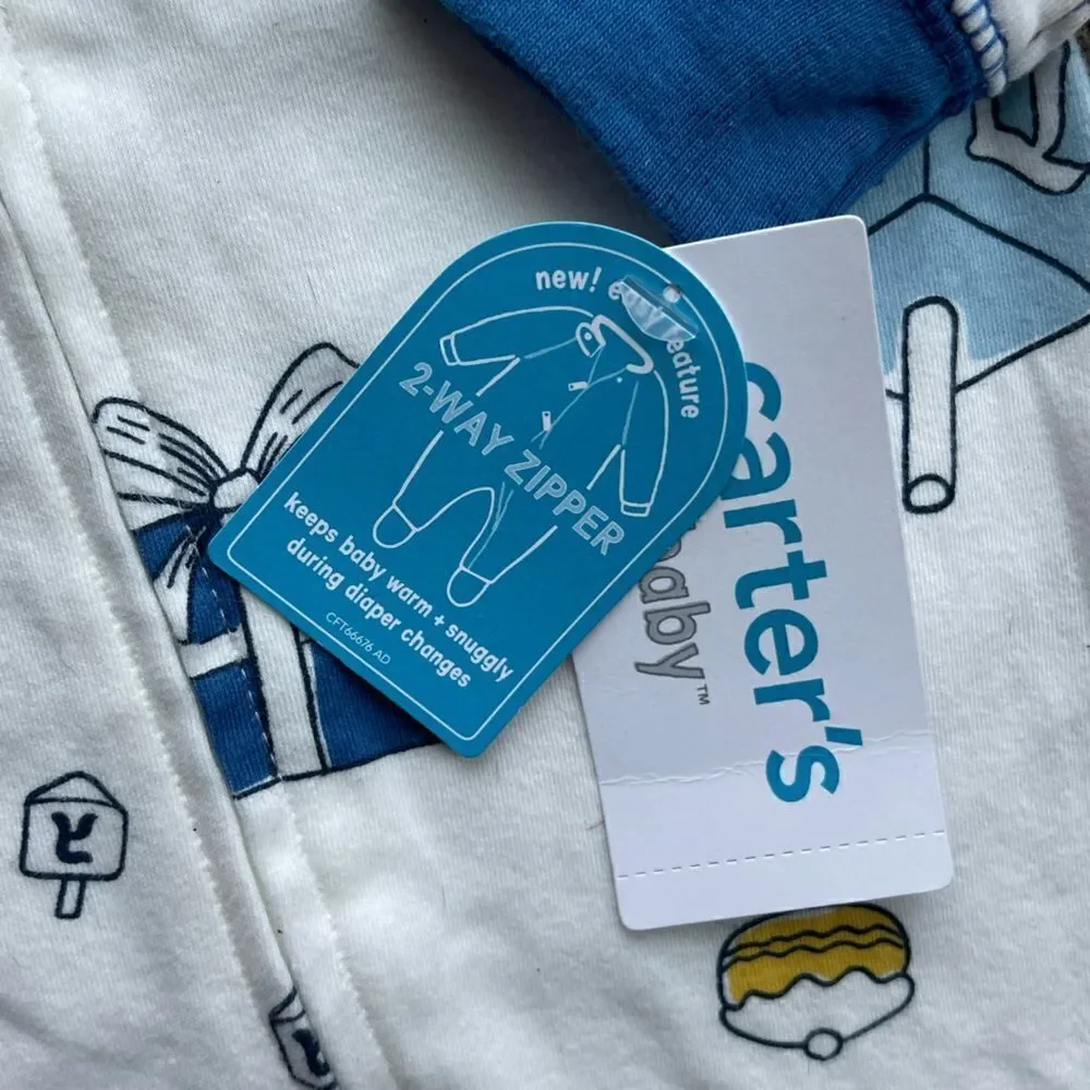Carter’s Baby Boys & Baby Girls Hanukkah 2 Way Zip Sleep & Play Size 3 Month NWT